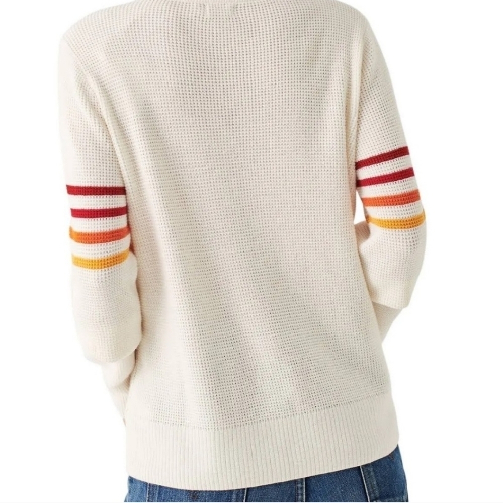 Faherty Throwback Crew Cashmere Blend Sweater Sta… - image 2